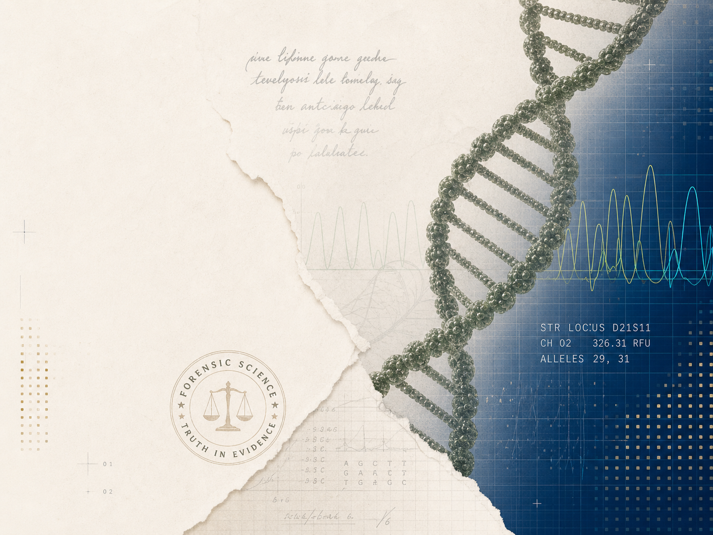 Forensic DNA data collage